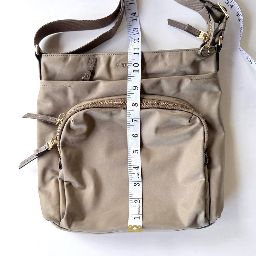 Tumi Voyageur Capri Crossbody Bag in Taupe / Beige / Khaki w/ Gold Hardware - Picture 14 of 16